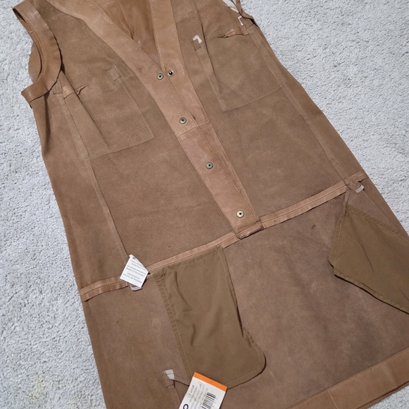 Vince Leather Sleeveless Dress Size 4 - Picture 8 of 8